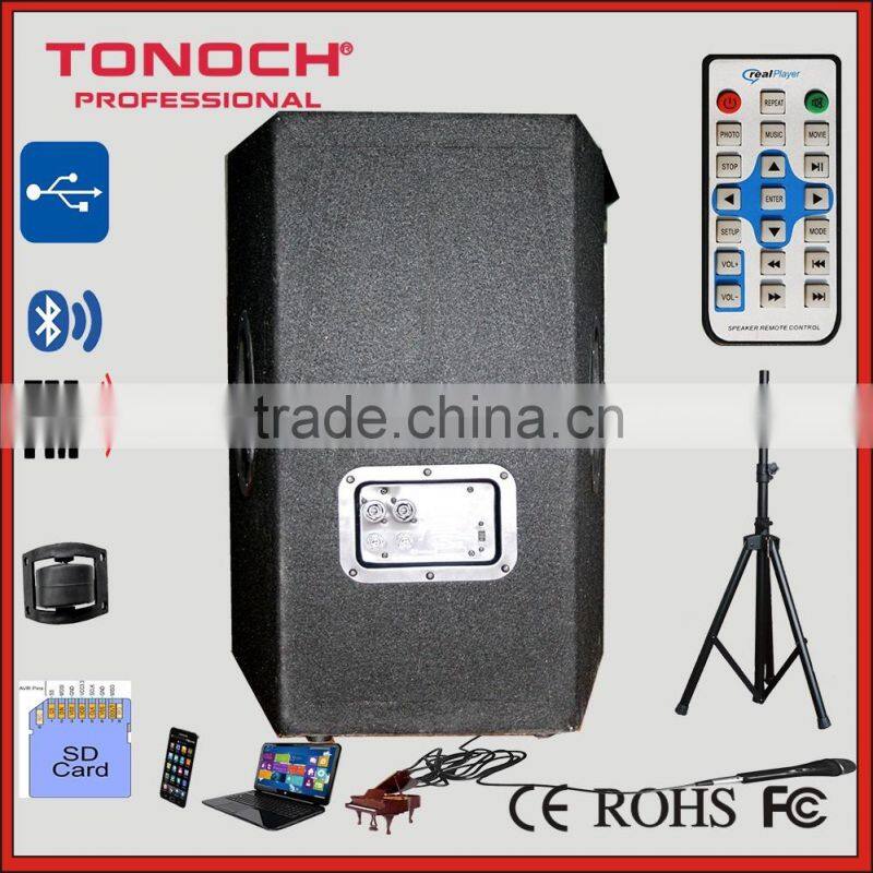 Good Sound Quality wood bluetooth speaker box with Usb Fm Bluetooth REMOTE CONTROL SD