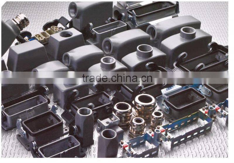 Hood and Housing for heavy duty connector screw terminal electric clamp connector