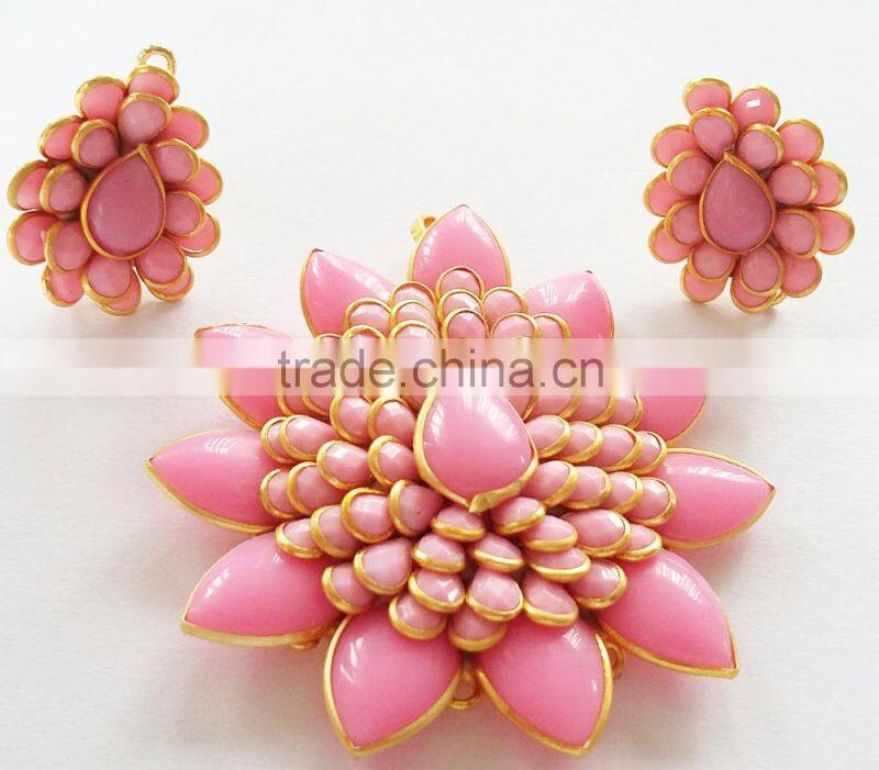 Pacchi Pendant Set with Earring Traditional Jewelry PS 15