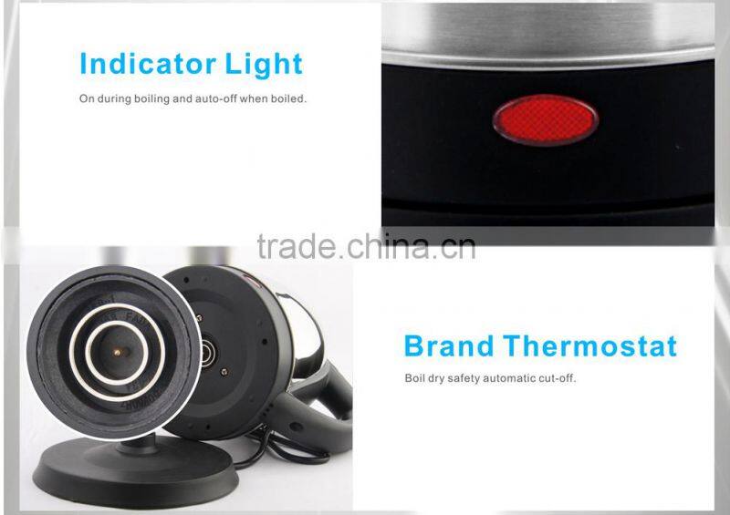 Colour electric kettle factory price powered water boiler