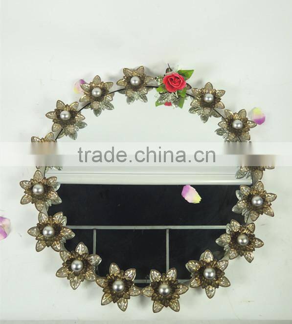 French style decorative diamond framed wall mirrors