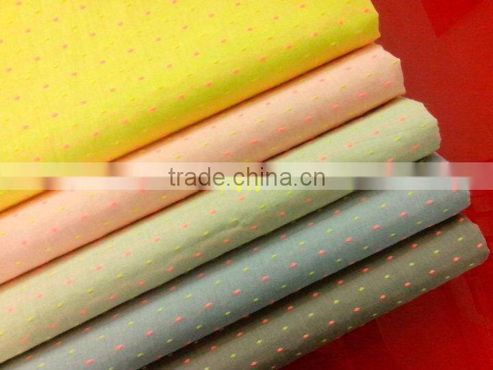 100% cotton jacquard fabric for clothing with ready bulk