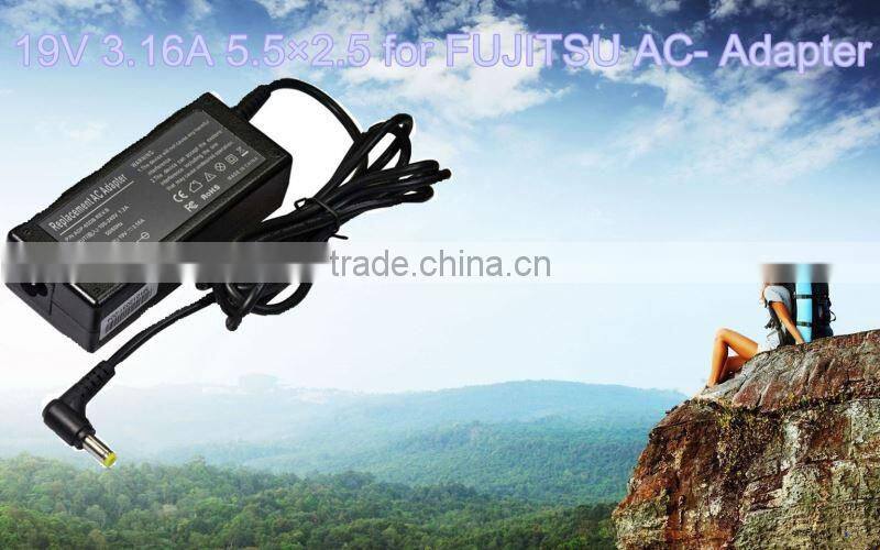 Best Price Laptop Ac Adapter, 60W 19V 3.16A,with 5.5*2.5mm For FUJITSU