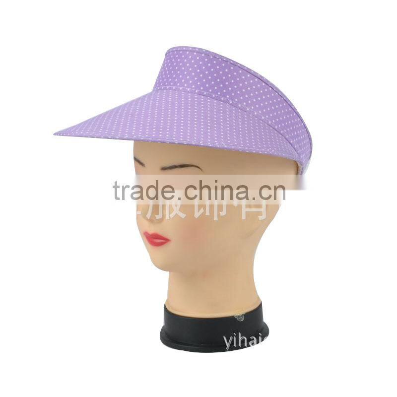 plain color plastic topless cap sun visor hat