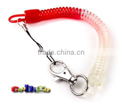 9-27/32"(250mm) Mix Color Expandable Coil With Metal Hook for Mobile Phone Straps
