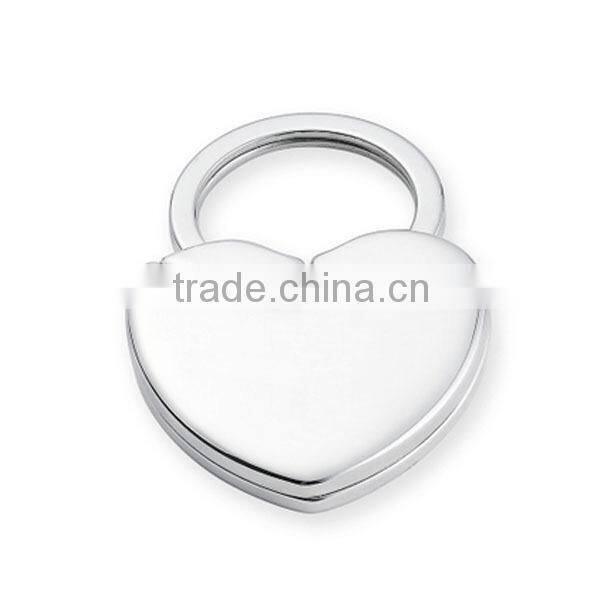 Heart shaped key chain cute design metal key chain