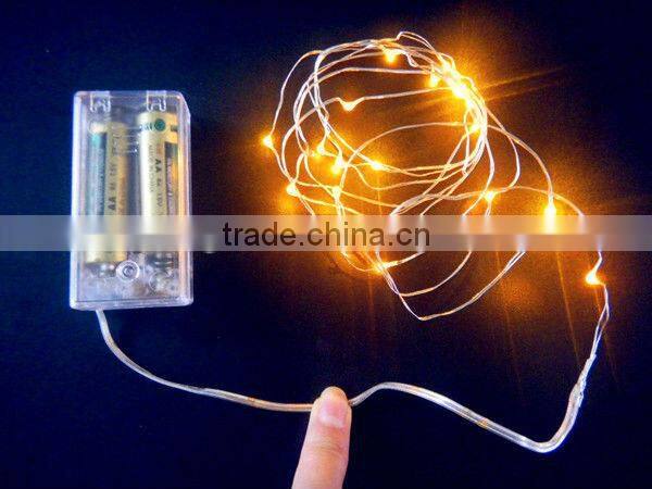Mini copper/silver wire LED string light with battery operated YH-9002B
