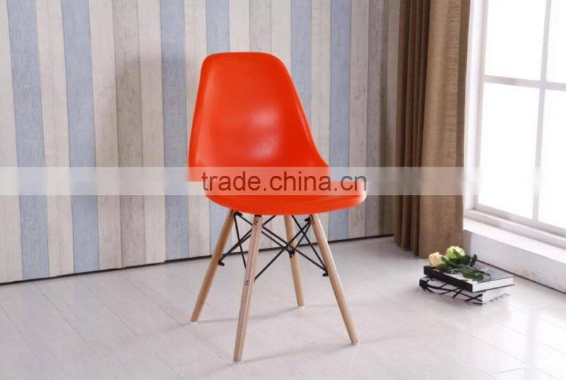 Home furniture hot sale plastic chair with aluminum legs