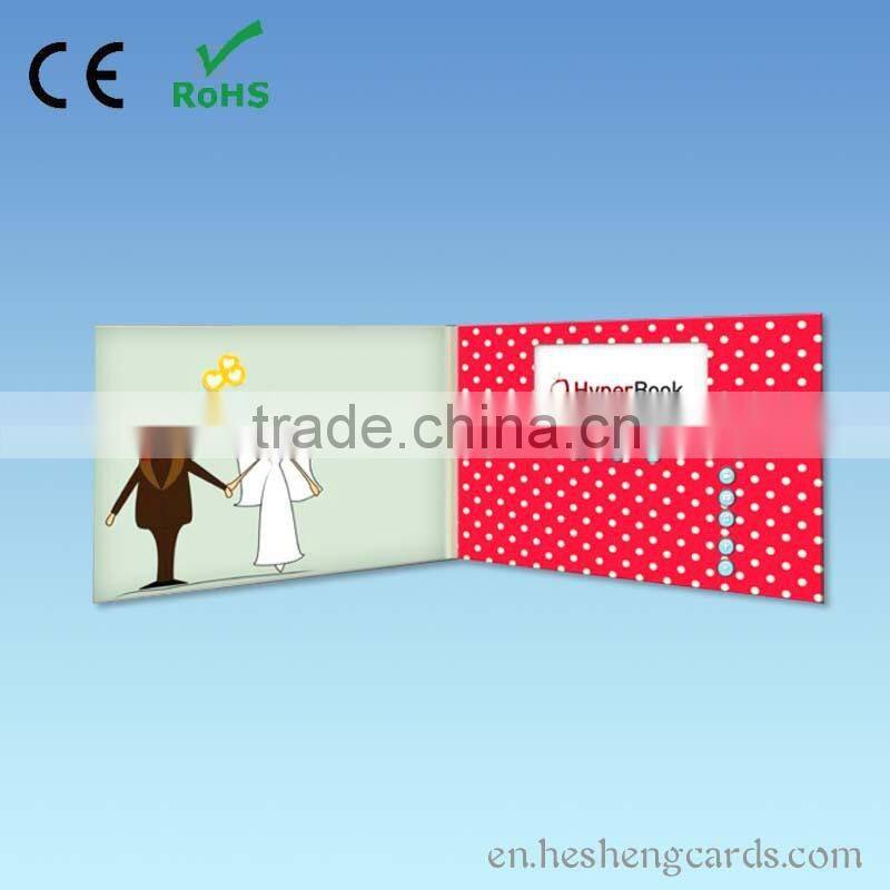 Factory supply wedding guest book with 256MB memory