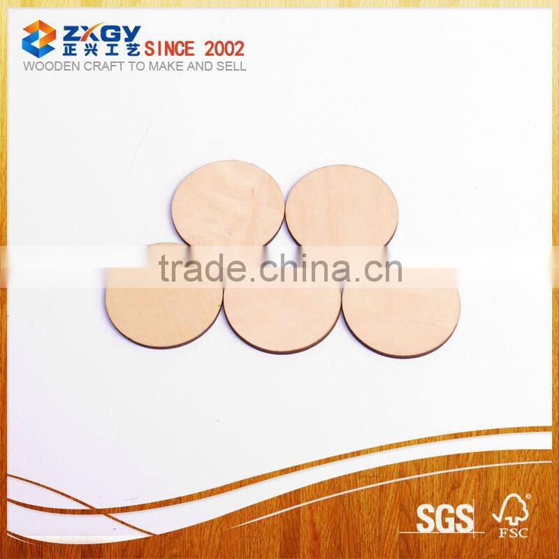 Round disc unfinished wood cutouts ready to be painted and decorated