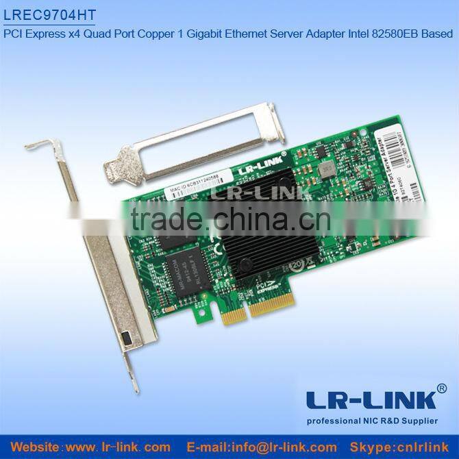 LREC9704HT Intel 82580 PCI Express Server RJ45 adapter 4 port Network Card