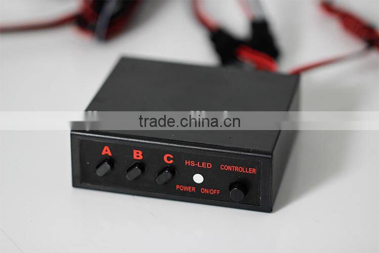 Good quality 12V 8W Police Lamp Led Flash Light Red Blue Color Warning Light with Controller Box