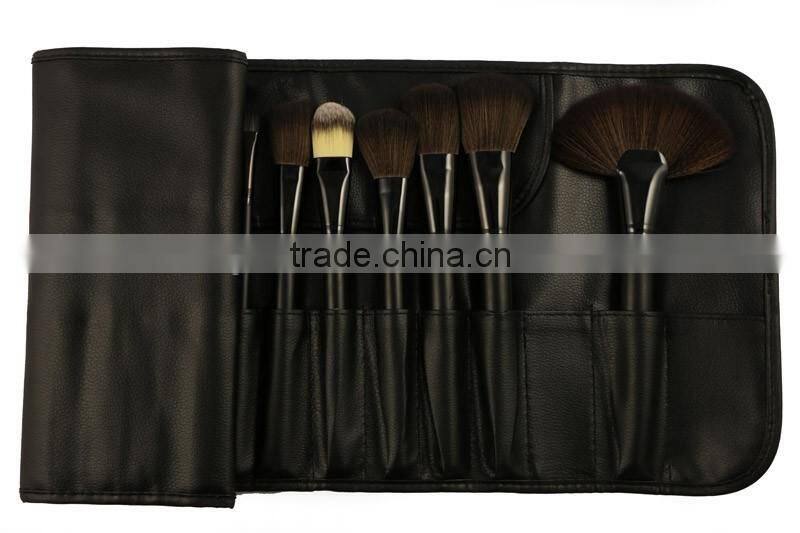 Professional Bridal Eye Lip Powder Face Makeup Brush Set With Leather Bag ,Private Label Cosmetic Makeup