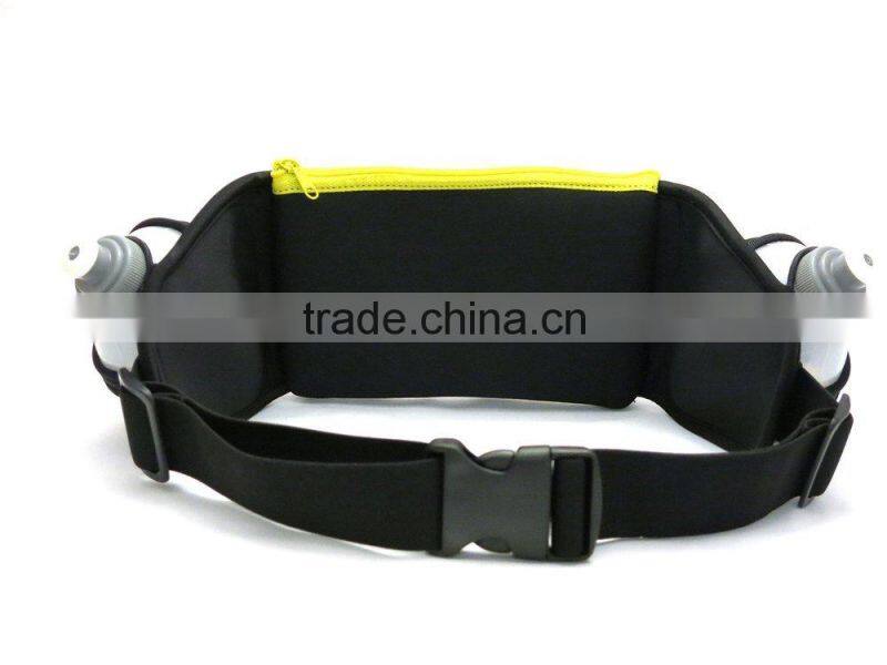 Zipper Pockets Sport Waist Pack Bags Running Belt with Bottle Holder