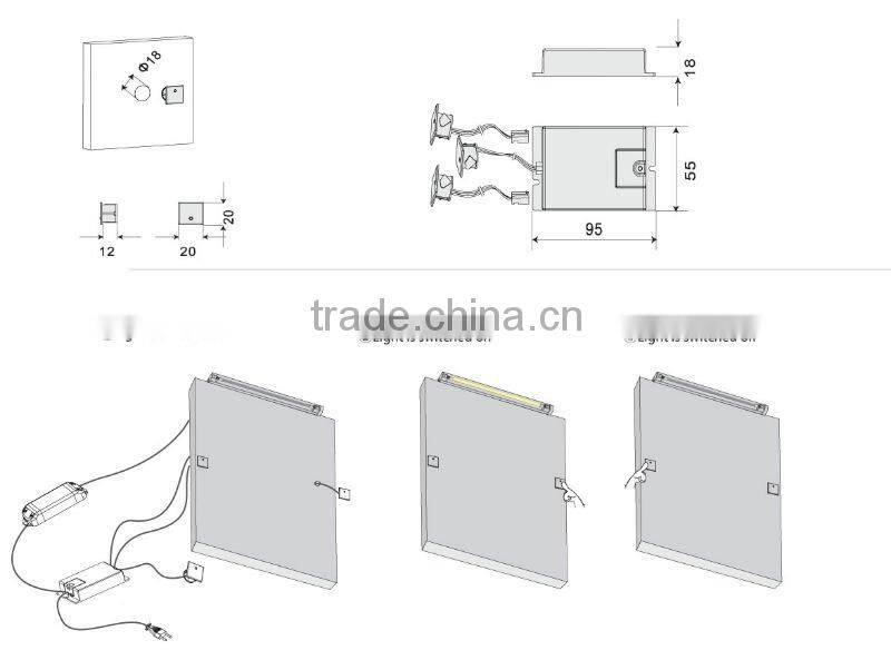 LED Touch Sensor Switch for bathroom