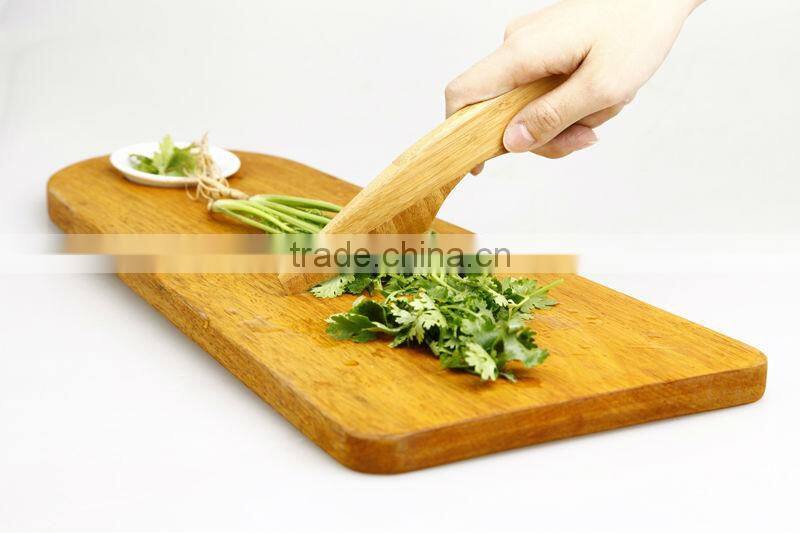 large kitchen mango wood meat vegetable cutting board with anti-slip handle