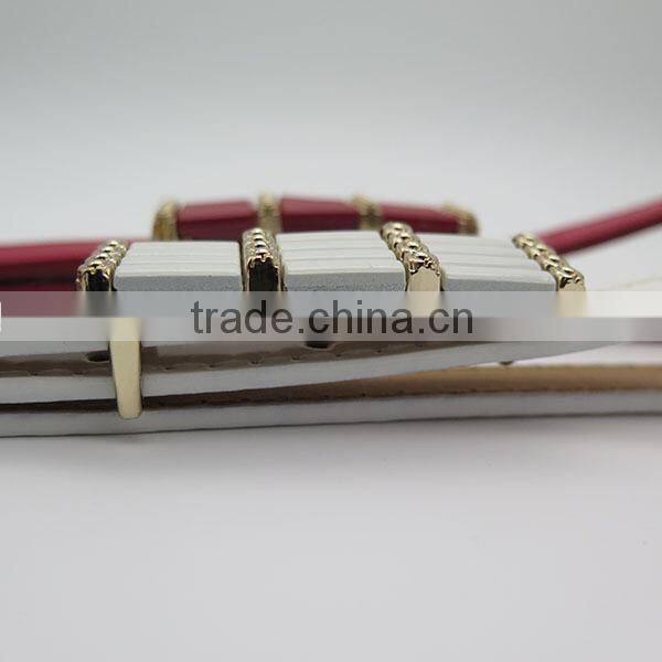 Lady's fashion belt with alloy buckle for dress