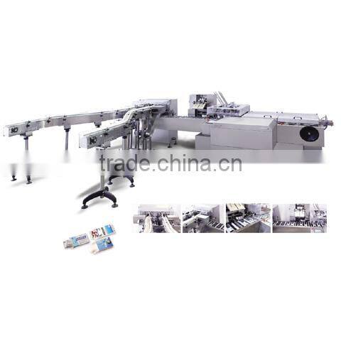 Carton Folding and Gluing Machine with counter and stacker section