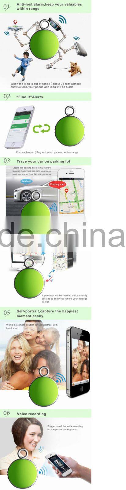 New Wireless smart key finder lost locator Bluetooth 4.0 remote bluetooth anti lost alarm for iOS iPhone Android phone pets