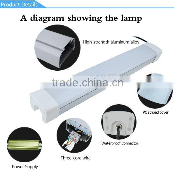 high quality smd2835 45w 3ft fireproof led tri-proof light fixture