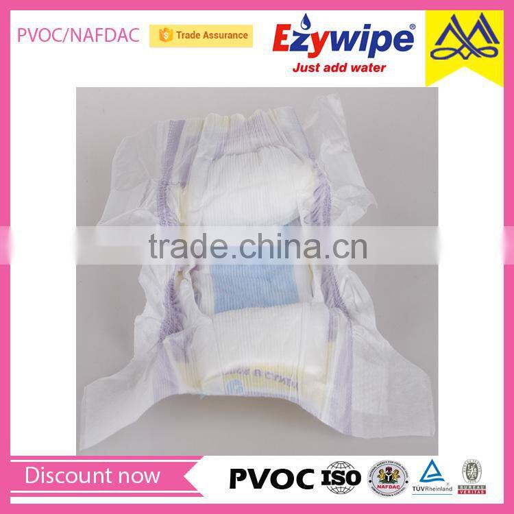 2016 cloth-like film super absorbency baby diaper, good baby nappy, new baby diaper