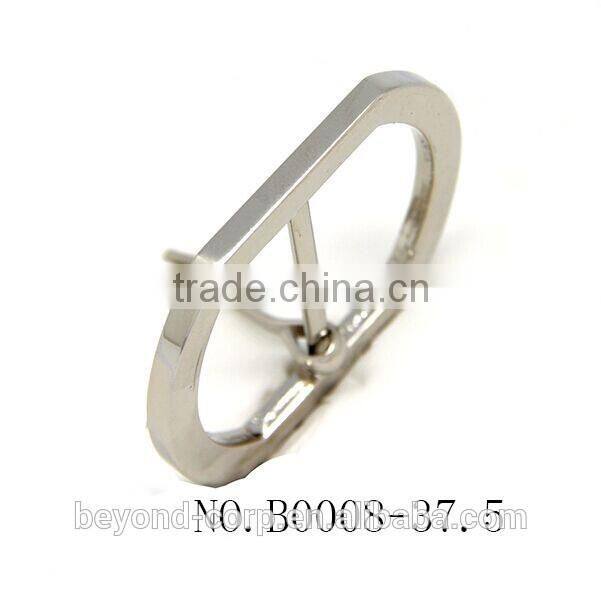 37.5MM nickel shiny polishing rounded pin buckle for belt for handbag