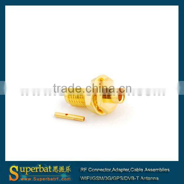 SSMB Crimp Jack Right Angle connector for LMR100 antenna smb female