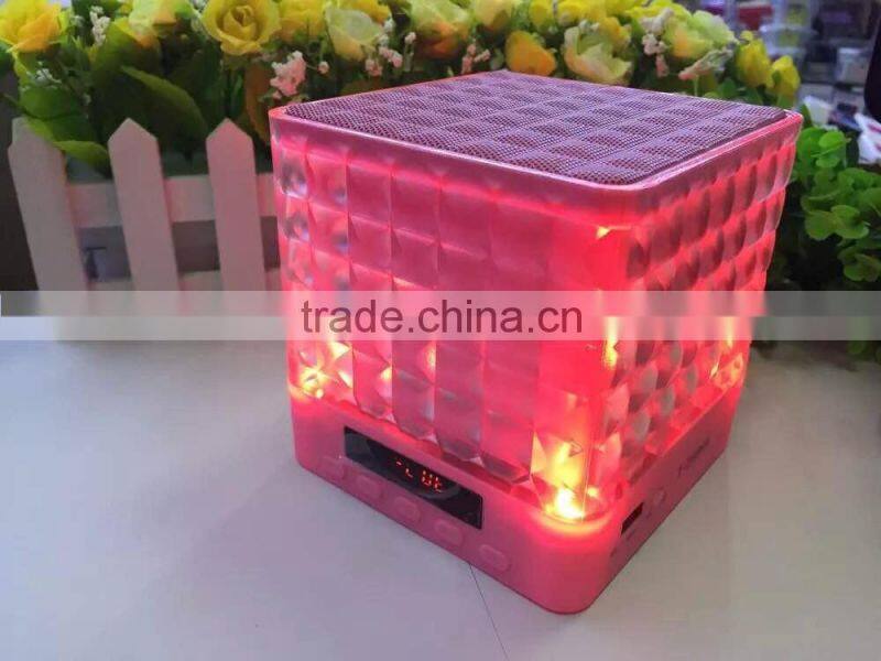 Bluetooth Luminous Tf Card Mini Speaker Stereo Subwoofer Color Lights Handsfree Style Bluetooth Speaker