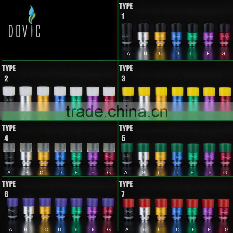 Cool ecig drip tips with aluminum + resin material