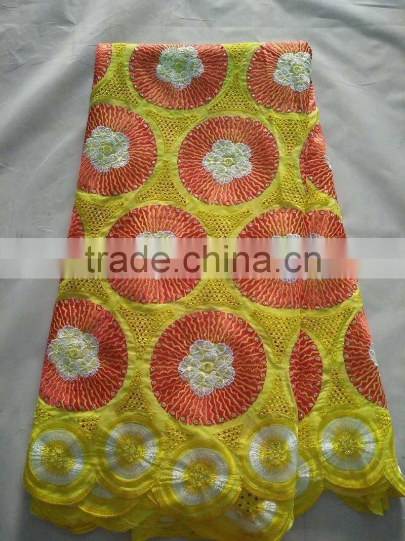 african big swiss voile lace fabric with different colors