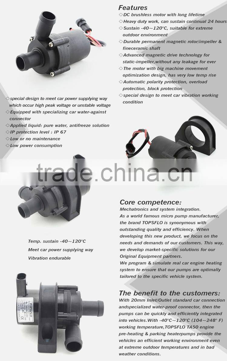 12v 24v dc brushless circulating auto garden pump