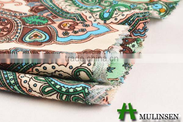 Woven print shaoxing keqiao rayon fabric twill