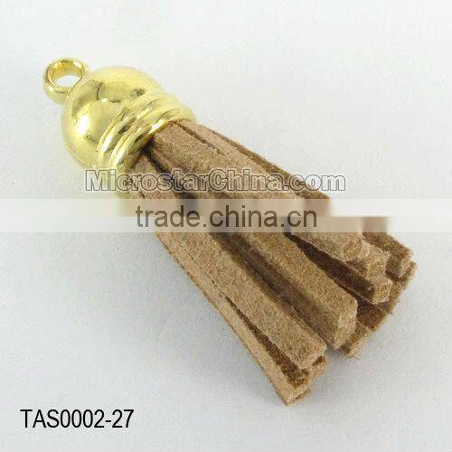 Tassel fit for key chain, Korea suede, about 33.5*10mm, mixed color