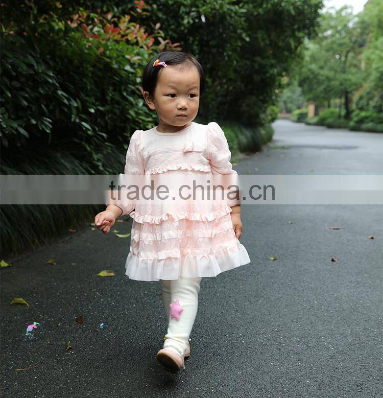 Hand Made Flower Ball Gown Baby Girl Birthday Party Christmas Dresses Children Girl Party Dresses Flower Girl