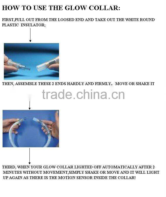 New pet products silicone waterproof luminous dog collars