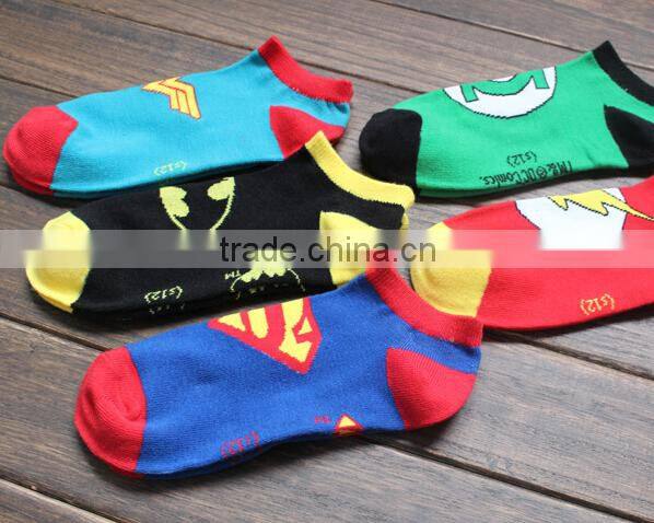 super hero series cool young man ankle socks cheap socks