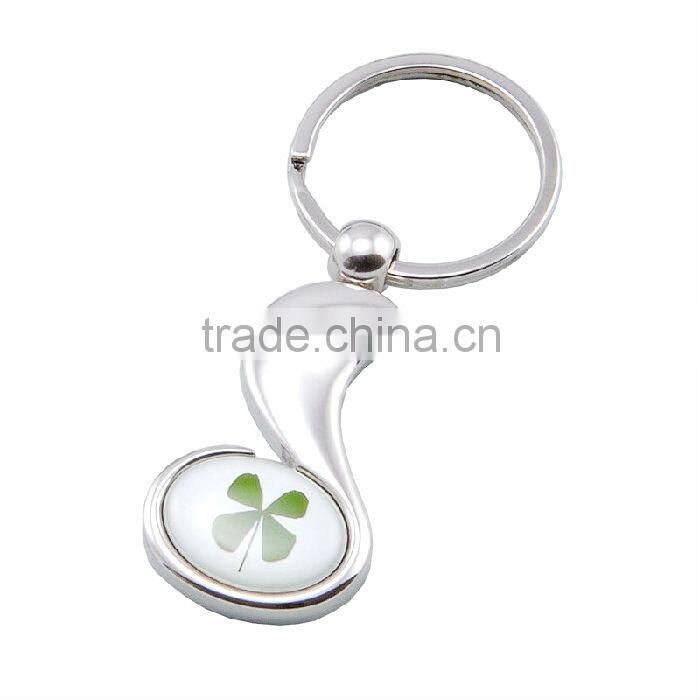 Real irish four leaf clover keychains