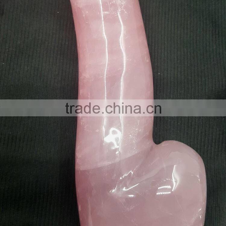 Natural Polished Roze Quartz Crystal Dildos for Women Masturbation