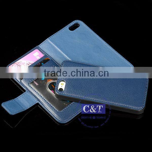 C&T Premium PU Leather Wallet Pouch Flip Case Cover for Nokia Lumia 535