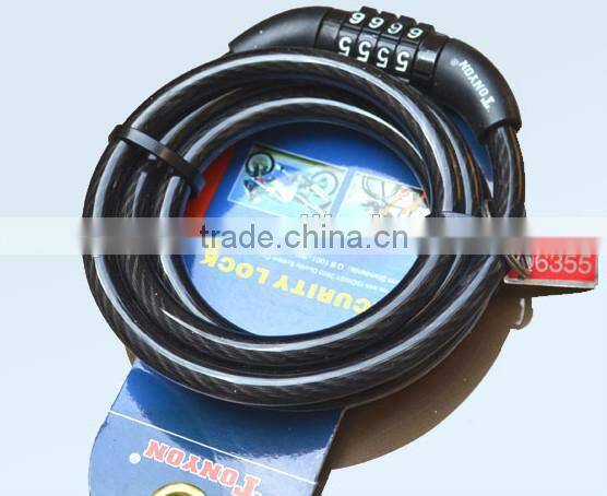 Hot sale portable lock anti-theft lock cable lock for mountain bicycle