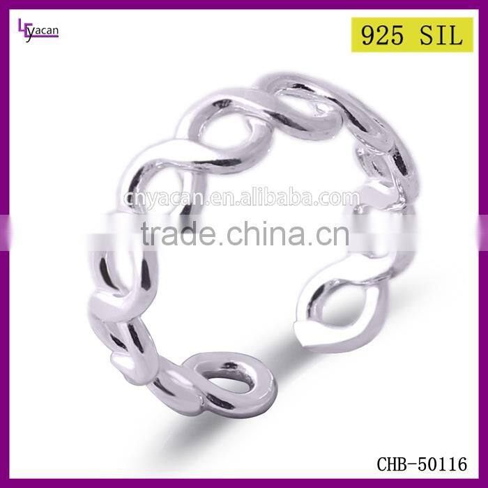 Custom Fashion Jewelry 925 Sterling Silver Vintage Fashion Couples Finger Ring