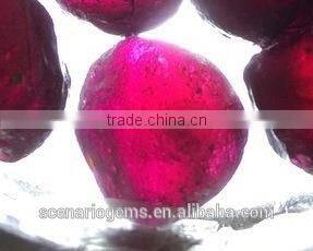 High quality 6mm+ Big Size Natural Purple Indian Garnet Rough