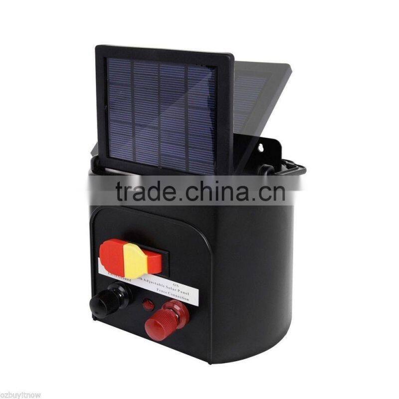 5km Solar Electric Fence Energiser Energizer Power Charger 0.15J Farm Pet Animal
