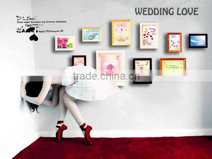 Eco-Friendly Material wall hanging group multi picture frame set