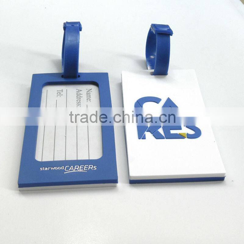 Guangzhou manufacturer soft pvc baggage tag / personalized luggage tag / promotional plastic baggage tags