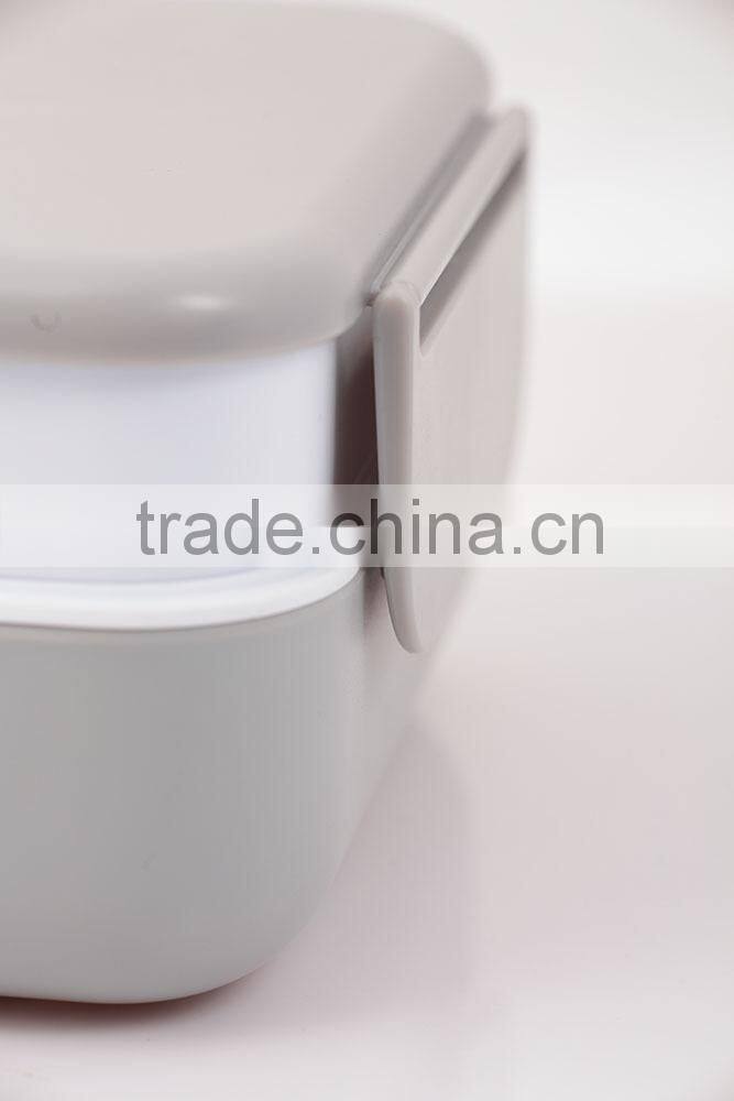 Elegant stackable bento box 2 layer plastic lunch box