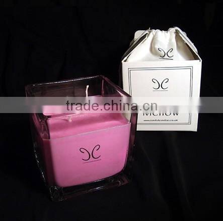colorful soy wax candles with scent