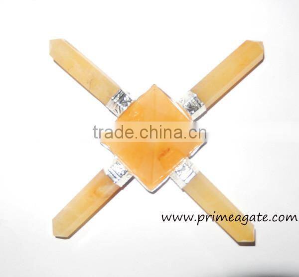 Yellow Aventurine 4Points Energy Generator : Gemstone Healing Tools For Sale