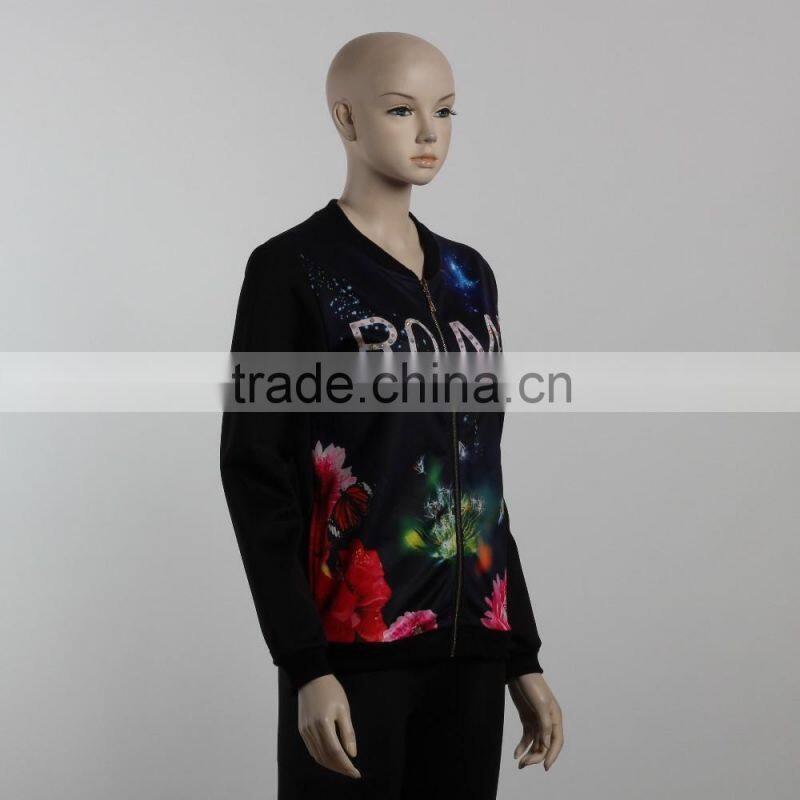 F5W20110 Women Black Bomber Jackets