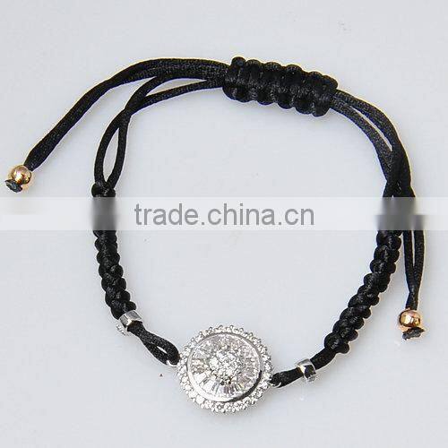Fashion Rhodium Zircon Silver Ball bracelet